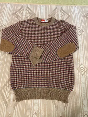 Bill KOBAC 모 100% 체크 무늬 스웨터 M