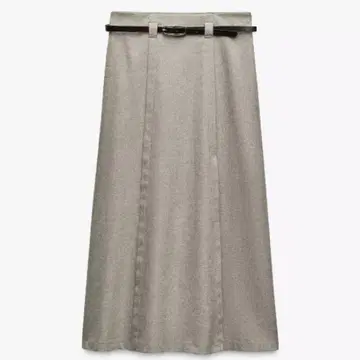 ZARA 벨트 미디 기장 스커트 S 사이즈