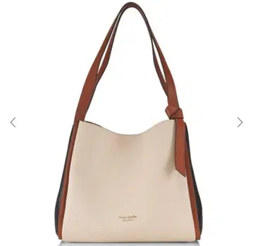 케이트 스페이드 뉴욕 노트 컬러 블록 라지 숄더백