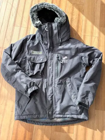 MAZUME 후드 부착 (후드 탈부착 가능) 다운 자켓 그레이