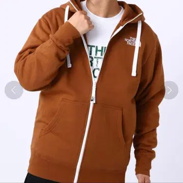 THE NORTH FACE 브라운 풀 집업 후드티