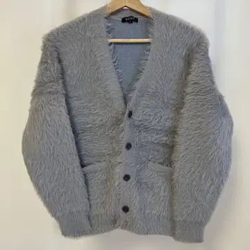 PLST 퍼 소재 가디건 M 사이즈 그레이