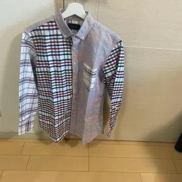 Blue Work 체크 무늬 긴팔 셔츠