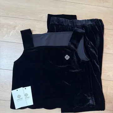 CONNSE 벨로아 이지 팬츠 스캘럽 탱크탑 세트