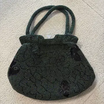 비즈 자수 꽃무늬 핸드백