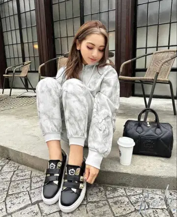 Rady 퀼팅 스니커즈 골드 반짝반짝