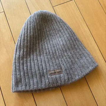 mont-bell 브라운 그레이 니트 모자 M/L