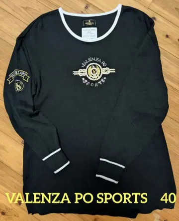VALENZA PO SPORTS 긴팔 니트 블랙 40 자수 비쥬