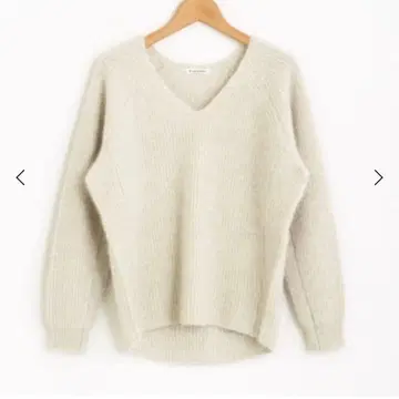 le.coeur blanc 르 쿠르 블랑 니트 아이보리 폭스 혼방