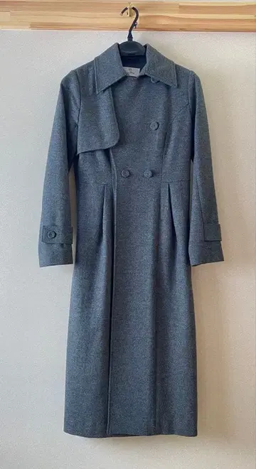 새상품급 케이미 롱 울 코트 7호 그레이