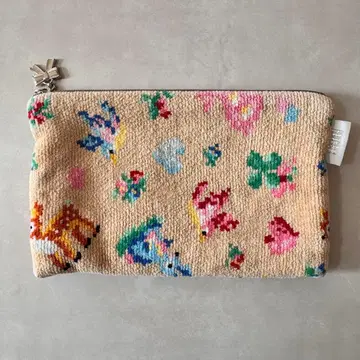 페이러 하이디 패턴 파우치 베이지