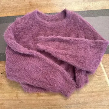 퍼플 니트 스웨터 사이즈 F