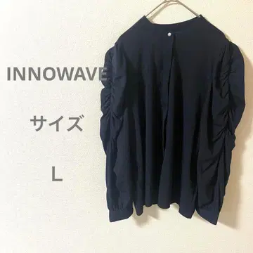 이노웨이브 네이비 퍼프 슬리브 셔츠 L 사이즈