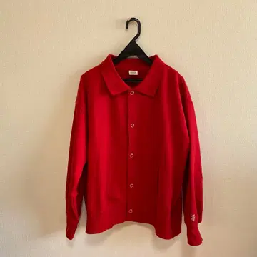 something 폴로 맨투맨 가디건 빨간색