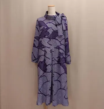 기모노 리메이크 터틀넥 플리츠 원피스