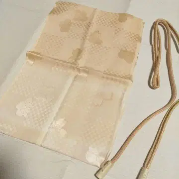 연분홍색 꽃무늬 체크 무늬 오비 장식 천, 연분홍색 허리띠 세트 미사용품