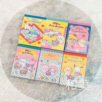 치이카와 x 산리오 캐릭터즈 슈퍼마켓 메모 미니 6종 세트