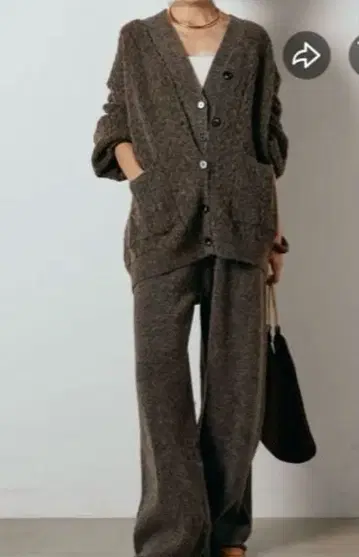 ESICA 3피스 프론트 버튼 니트 SETUP