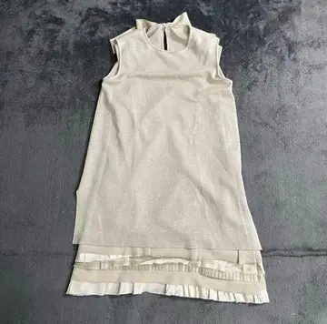 FOXEY 폭시 슬리브리스 원피스 리본 드레스 프릴 드레스