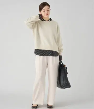 택 포함 새상품 이에나 더블 새틴 이지 팬츠 34