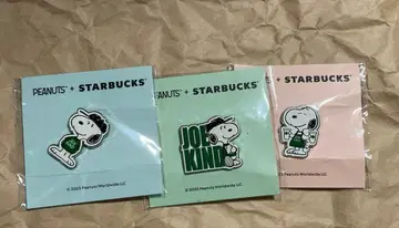 스타벅스 스누피 핀 배지 3종 세트