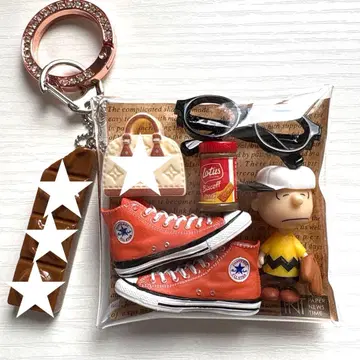 가챠 파우치 CONVERSE 오렌지 PEANUTS