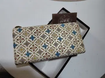 분코야 오제키 L자 지퍼 장지갑 레이스 패턴