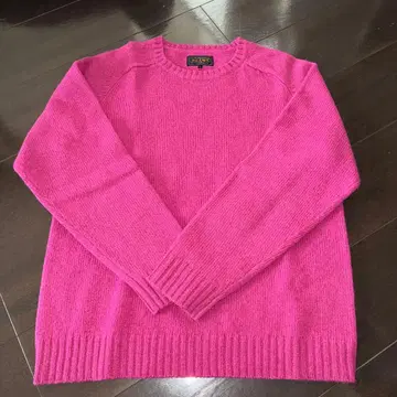 BEAMS L 사이즈 크루넥 니트 핑크