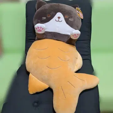 붕어빵 냥이 봉제 인형 약 65cm