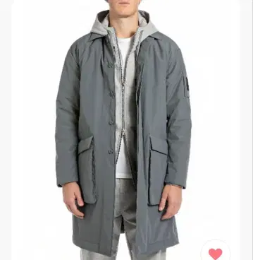 리플레이 사르토리아레 라미네이티드 코튼 나일론 코트