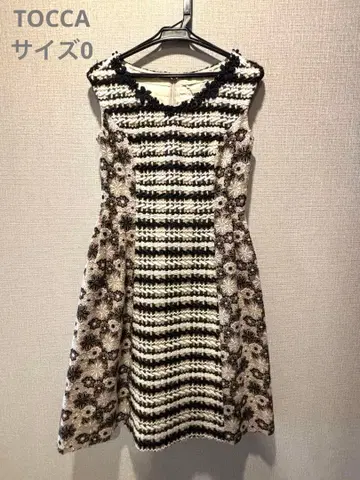 TOCCA 토카 꽃무늬 자수 슬리브리스 원피스 사이즈 0