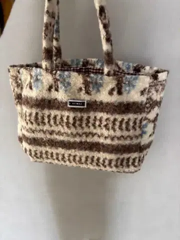 토트백 브라운 스트라이프