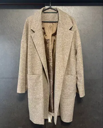 [ 컨디션 최상 ] 미라 오웬 트위드 셋업 가운 코트 헤링본 F