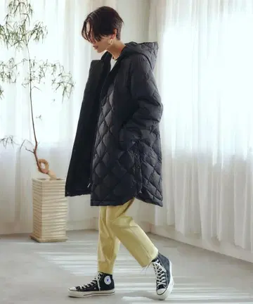 앙피로 x taion 콜라보 2WAY 퀼팅 다운 블랙 M사이즈