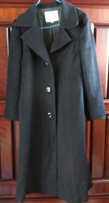 여성용 롱 코트 사이즈 11 블랙 라핀