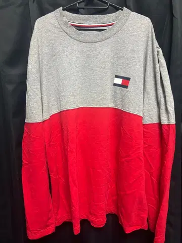 TOMMY HILFIGER 긴팔 셔츠 그레이/레드
