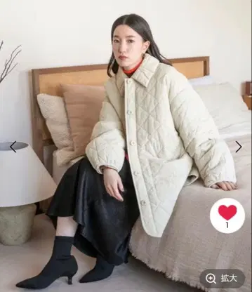 LOWRYSFARM 카라 부착 퀼팅 자켓