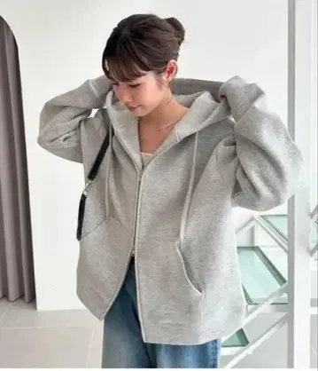 디스코트 본딩 W 지퍼 후드티