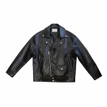 블랙 가죽 라이더 자켓 M.P Studios
