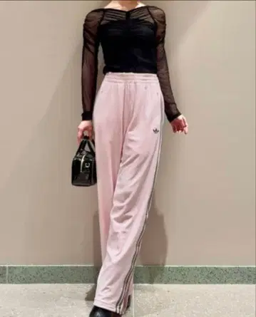 아디다스 파이어버드 트랙 팬츠 벨로아 핑크 SNIDEL 별주