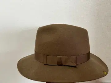 [CA4LA] 브라운 울 펠트햇 리본 포함