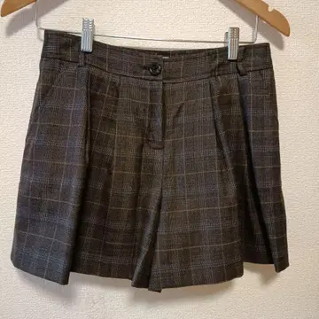 SHIPS 체크 무늬 숏팬츠 큐롯 브라운 계열 S 여성용