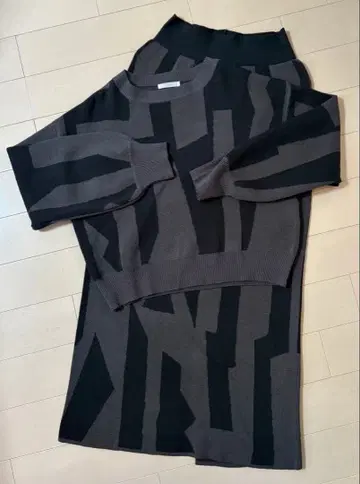 Te chichi 지오메트릭 자카드 니트 셋업