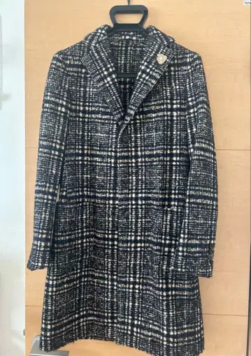 라르디니 체크 울 체스터 코트 사이즈 44