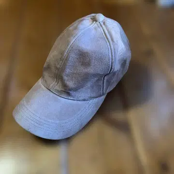 베이지 천연 가죽 캡 57.5cm