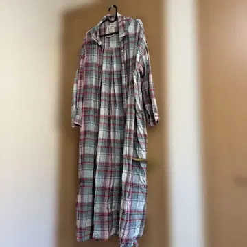 go to hug hug 체크 무늬 긴팔 셔츠 원피스