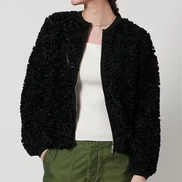 [택 포함 새상품] 유나이티드 애로우즈 플라워 튤 니트 블루종