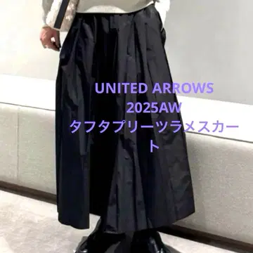 2025AW 유나이티드 애로우즈 타프타 플리츠 라메 스커트 36