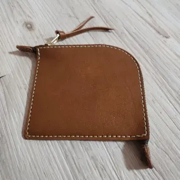 천연 가죽 L형 지갑 컴팩트