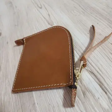 천연 가죽 L형 지갑 컴팩트